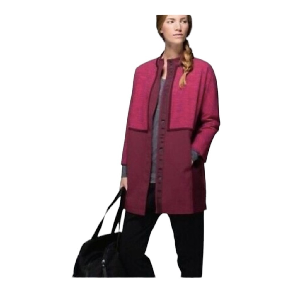 Lululemon Cocoon Car Coat Berry Red Jacket